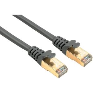 Hama Netwerkkabel RJ45 "recht" Ethernet Cat 5e STP (3 m aansluitkabel, 1000 Mbit/s, verguld, afgeschermd) grijs Hama Netwerkkabel RJ45 "recht" Ethernet Cat 5e STP (3 m aansluitkabel, 1000 Mbit/s, verguld, afgeschermd) grijs