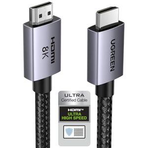 UGREEN 8K HDMI 2.1-kabel, gecertificeerd 10K 8K 60Hz 4K 240Hz High Speed 48Gbps HDMI kabel Aluminium DynamicHDR Dolby Atmos HDCP gevlochten nylon compatibel met PS5 4 Xbox MacBook Pro Blu Ray HDTV (1 m) UGREEN 8K HDMI 2.1-kabel, gecertificeerd 10K 8K 60Hz 4K 240Hz High Speed 48Gbps HDMI kabel Aluminium DynamicHDR Dolby Atmos HDCP gevlochten nylon compatibel met PS5 4 Xbox MacBook Pro Blu Ray HDTV (1 m)