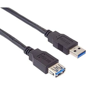 PremiumCord USB 3.0 verlengkabel, SuperSpeed datakabel tot 5 Gbit/s, oplaadkabel, USB 3.0 type A bus naar stekker, 9-polig, 3 afschermingen, kleur zwart, lengte 3 m PremiumCord USB 3.0 verlengkabel, SuperSpeed datakabel tot 5 Gbit/s, oplaadkabel, USB 3.0 type A bus naar stekker, 9-polig, 3 afschermingen, kleur zwart, lengte 3 m