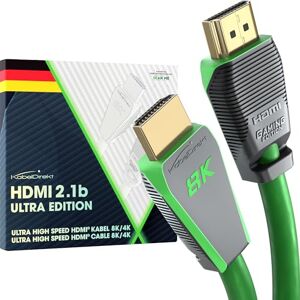 KabelDirekt HDMI-kabel 10K en 8K, HDMI 2.1b, Ultra Edition gecertificeerd voor maximale prestaties 1m (48G, Ultra High Speed, 8K @ 60Hz/4K @ 144Hz, Gaming PC/PS5/Xbox, HDMI gecertificeerd, groen) KabelDirekt HDMI-kabel 10K en 8K, HDMI 2.1b, Ultra Edition gecertificeerd voor maximale prestaties 1m (48G, Ultra High Speed, 8K @ 60Hz/4K @ 144Hz, Gaming PC/PS5/Xbox, HDMI gecertificeerd, groen)