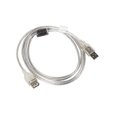 Lanberg CA-USBE-12CC-0018-TR USB 2.0 A mannelijk naar USB A female met ferrietkern, 1,8 m, transparant Lanberg CA-USBE-12CC-0018-TR USB 2.0 A mannelijk naar USB A female met ferrietkern, 1,8 m, transparant