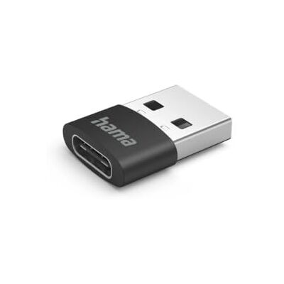 Hama USB A-adapter USB C (480 Mbps, USB 2.0, dubbel scherm, compatibel met tablets, telefoons) zwart Hama USB A-adapter USB C (480 Mbps, USB 2.0, dubbel scherm, compatibel met tablets, telefoons) zwart