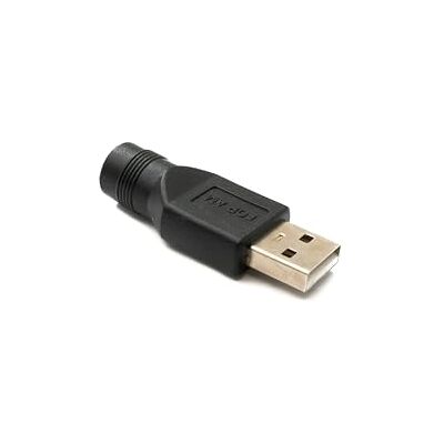 SYSTEM-S DC 20V 5.5x2.5 female to USB 2.0 male adapter zwart SYSTEM-S DC 20V 5.5x2.5 female to USB 2.0 male adapter zwart