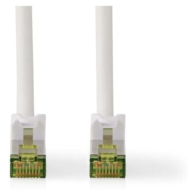 NEDIS Netwerkkabel categorie 7, S/FTP, RJ45-stekker, RJ45-stekker, 20 m, anti-hapering, rond, LSZH, wit, etiket NEDIS Netwerkkabel categorie 7, S/FTP, RJ45-stekker, RJ45-stekker, 20 m, anti-hapering, rond, LSZH, wit, etiket