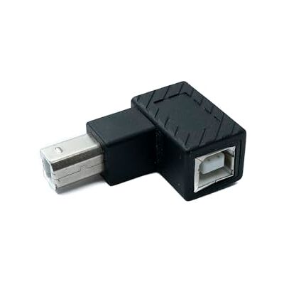 SYSTEM-S USB 2.0 type B mannelijk naar vrouwelijk naar boven gebogen adapter naar boven gebogen kabel zwart SYSTEM-S USB 2.0 type B mannelijk naar vrouwelijk naar boven gebogen adapter naar boven gebogen kabel zwart