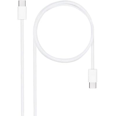 NANOCABLE 10.01.6001-CO USB-C 2.0 kabel 60W 3A naar USB-C stekker naar USB-C stekker, wit, 1 m NANOCABLE 10.01.6001-CO USB-C 2.0 kabel 60W 3A naar USB-C stekker naar USB-C stekker, wit, 1 m