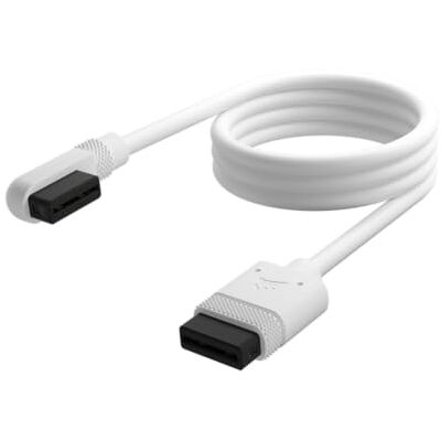 Corsair iCUE LINK 600 mm rechte dunne kabel 90° wit Corsair iCUE LINK 600 mm rechte dunne kabel 90° wit