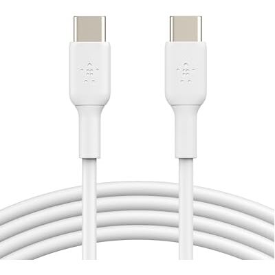 Belkin Boost Charge USB-C/USB-C-kabel (USB-C-snellaadkabel voor apparaten zoals pixels, iPad Pro en andere apparaten, zoals Samsung: 2 m, wit Belkin Boost Charge USB-C/USB-C-kabel (USB-C-snellaadkabel voor apparaten zoals pixels, iPad Pro en andere apparaten, zoals Samsung: 2 m, wit
