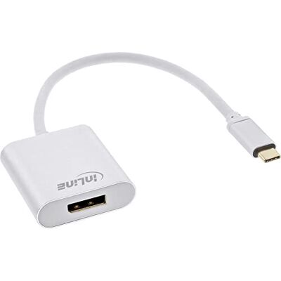 InLine 64102S USB Type C mannelijke naar DisplayPort bus (DP Alt Mode) 4K2K zilver InLine 64102S USB Type C mannelijke naar DisplayPort bus (DP Alt Mode) 4K2K zilver