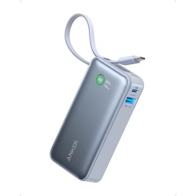 Anker Nano externe batterij 10.000 mAh met geïntegreerde USB-C-kabel Maximaal vermogen PD 30W, 1x USB-C en 1x USB-A, voor iPhone 17 Pro Max/16/15/14/13, MacBook, Galaxy, iPad, AirPods Anker Nano externe batterij 10.000 mAh met geïntegreerde USB-C-kabel Maximaal vermogen PD 30W, 1x USB-C en 1x USB-A, voor iPhone 17 Pro Max/16/15/14/13, MacBook, Galaxy, iPad, AirPods