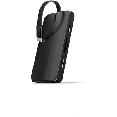 SATECHI USB C Hub 9-in-1 Multiport, PD 100W, HDMI, zwart VGA, video 4K @60Hz, Ethernet, 2x USB-A 3.0, SD/MicroSD-lezer, voor MacBook Air/Pro/Neo, laptops en iPad SATECHI USB C Hub 9-in-1 Multiport, PD 100W, HDMI, zwart VGA, video 4K @60Hz, Ethernet, 2x USB-A 3.0, SD/MicroSD-lezer, voor MacBook Air/Pro/Neo, laptops en iPad