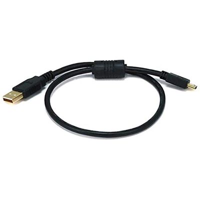 Monoprice 105446 USB 2.0 A-stekker naar mini-B 5-polige 28/24AWG kabel met ferrietkern verguld Monoprice 105446 USB 2.0 A-stekker naar mini-B 5-polige 28/24AWG kabel met ferrietkern verguld