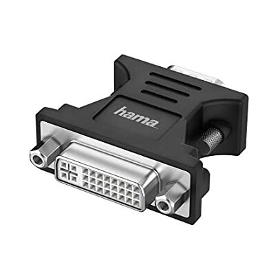 Hama VGA-adapter WT-DVI GN voor het aansluiten van een computer op een monitor (DVI-I Single Link (24 + 8 pinnen), 1080p, Full HD) zwart Hama VGA-adapter WT-DVI GN voor het aansluiten van een computer op een monitor (DVI-I Single Link (24 + 8 pinnen), 1080p, Full HD) zwart