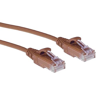 ACT CAT6 U/UTP LSZH netwerkkabel 3,8 mm dunne LAN-kabel flexibele ethernetkabel zonder haak met RJ45-stekker voor gebruik in datacenters bruin DC9210 ACT CAT6 U/UTP LSZH netwerkkabel 3,8 mm dunne LAN-kabel flexibele ethernetkabel zonder haak met RJ45-stekker voor gebruik in datacenters bruin DC9210