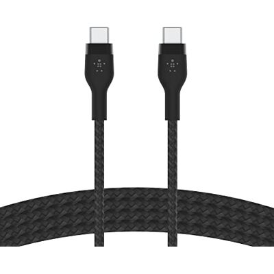 Belkin BoostCharge Pro Flex USB-C naar USB-C gevlochten mantelkabel, USB-IF-gecertificeerd, Power Delivery opladen, USB C-kabel voor iPhone 15, MacBook Pro, iPad Pro, Galaxy S24, S23, Pixel enz., 1 m, zwart Belkin BoostCharge Pro Flex USB-C naar USB-C gevlochten mantelkabel, USB-IF-gecertificeerd, Power Delivery opladen, USB C-kabel voor iPhone 15, MacBook Pro, iPad Pro, Galaxy S24, S23, Pixel enz., 1 m, zwart