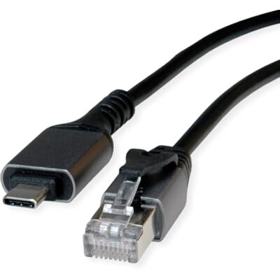 Value USB 3.2 Gen 2 type C naar Gigabit Ethernet converterkabel, zwart, 1 m Value USB 3.2 Gen 2 type C naar Gigabit Ethernet converterkabel, zwart, 1 m