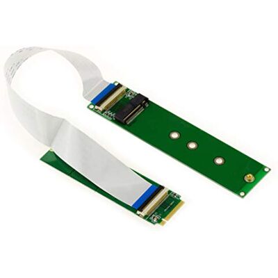 KALEA-INFORMATIQUE Riser verlengkabel voor M.2 NGFF-poort, ondersteunt SSD M2 PCIe M Key AHCI of NVMe met 20 cm zacht tafelkleed KALEA-INFORMATIQUE Riser verlengkabel voor M.2 NGFF-poort, ondersteunt SSD M2 PCIe M Key AHCI of NVMe met 20 cm zacht tafelkleed