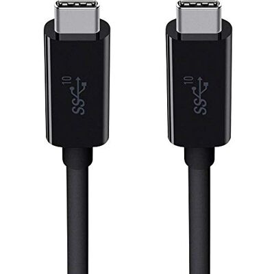 Belkin 1 m 3.1 USB-C mannelijke naar USB-C mannelijke kabel (10 Gbps, 4k, 100 W/5 A PD, USB-IF gecertificeerd, compatibel met MacBook, MacBook Pro) zwart Belkin 1 m 3.1 USB-C mannelijke naar USB-C mannelijke kabel (10 Gbps, 4k, 100 W/5 A PD, USB-IF gecertificeerd, compatibel met MacBook, MacBook Pro) zwart