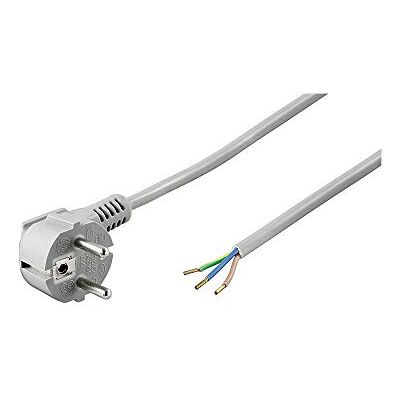 goobay Wentronic haakse stroomkabel (Schuko met 3 geleideraders) 2 m grijs (import Duitsland) goobay Wentronic haakse stroomkabel (Schuko met 3 geleideraders) 2 m grijs (import Duitsland)