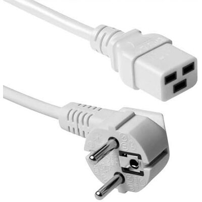 ACT AK5413 stroomkabel wit 0,6 m CEE7/7 C19-Koppler (AK5413) merk ACT AK5413 stroomkabel wit 0,6 m CEE7/7 C19-Koppler (AK5413) merk