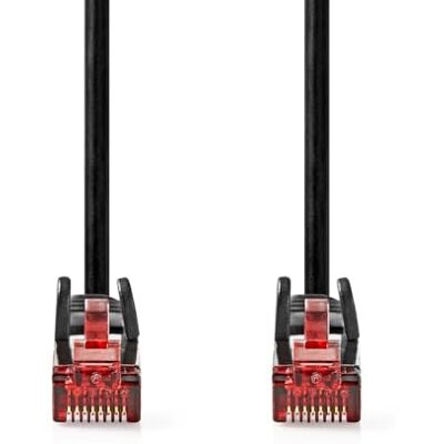 NEDIS Netwerkkabel categorie 6, RJ45-stekker, RJ45-stekker, U/UTP, 30 m, rond, pvc, zwart, etiket NEDIS Netwerkkabel categorie 6, RJ45-stekker, RJ45-stekker, U/UTP, 30 m, rond, pvc, zwart, etiket