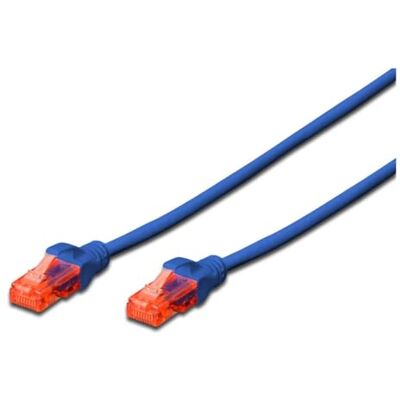 Ewent EW-6U-030B patchkabel Cat6 U/UTP AWG 24/7, 2 x RJ45-stekker, 3 m, blauw Ewent EW-6U-030B patchkabel Cat6 U/UTP AWG 24/7, 2 x RJ45-stekker, 3 m, blauw