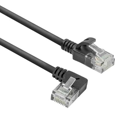 ACT CAT6A netwerkkabel, 90° naar links gebogen, U/UTP LSZH 3,6 mm dunne LAN-kabel Flexibele ethernetkabel met RJ45-stekker Voor gebruik in datacenters 5 m naar de ACT CAT6A netwerkkabel, 90° naar links gebogen, U/UTP LSZH 3,6 mm dunne LAN-kabel Flexibele ethernetkabel met RJ45-stekker Voor gebruik in datacenters 5 m naar de