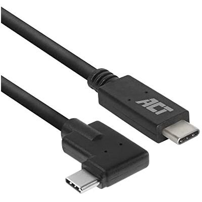 ACT USB C-kabel, rechthoekig, 1 m, USB 3.0, PD 60 W, USB C-kabel, snelladen, gegevenssnelheid 5 Gbps AC7406 ACT USB C-kabel, rechthoekig, 1 m, USB 3.0, PD 60 W, USB C-kabel, snelladen, gegevenssnelheid 5 Gbps AC7406