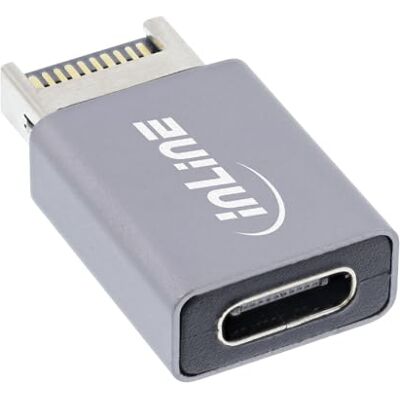 InLine ® USB 3.2 adapter, interne USB-E voorpaneel mannelijk naar USB-C vrouwelijk InLine ® USB 3.2 adapter, interne USB-E voorpaneel mannelijk naar USB-C vrouwelijk