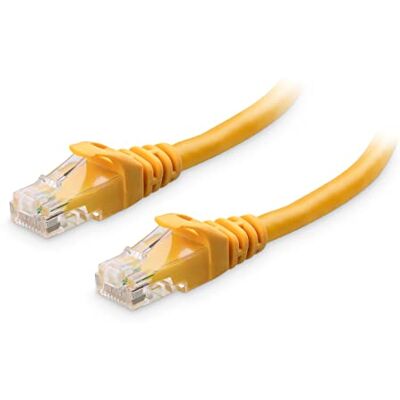 Cable Matters Câble Ethernet Cat 6 sans accroc, 10 Gbit/s, 7,6 m, jaune Cuivre nu 24 AWG, RJ45 plaqué or, PoE++, bande passante 550 MHz, câble Cat6, cordon Ethernet Cable Matters Câble Ethernet Cat 6 sans accroc, 10 Gbit/s, 7,6 m, jaune Cuivre nu 24 AWG, RJ45 plaqué or, PoE++, bande passante 550 MHz, câble Cat6, cordon Ethernet