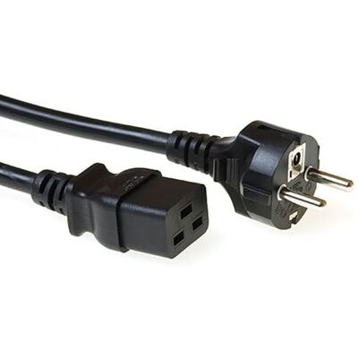 ACT AK5411 klemkabel zwart 1,5 m CEE7/7 C19-Koppler (AK5411) merk ACT AK5411 klemkabel zwart 1,5 m CEE7/7 C19-Koppler (AK5411) merk