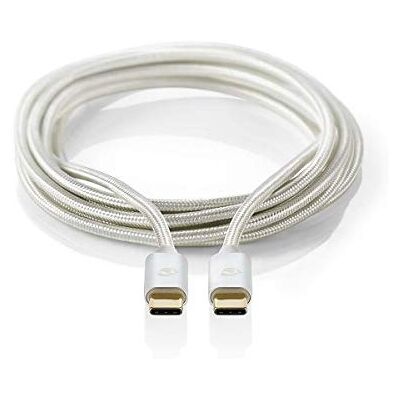 NEDIS USB-kabel (type C-stekker, USB type C, stekker, verguld, 1 m, rond, gevlochten / nylon, aluminium NEDIS USB-kabel (type C-stekker, USB type C, stekker, verguld, 1 m, rond, gevlochten / nylon, aluminium