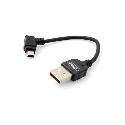 SYSTEM-S Mini USB-kabel hoek 90° hoekconnector adapter + oplaadkabel en datakabel, 10 cm SYSTEM-S Mini USB-kabel hoek 90° hoekconnector adapter + oplaadkabel en datakabel, 10 cm