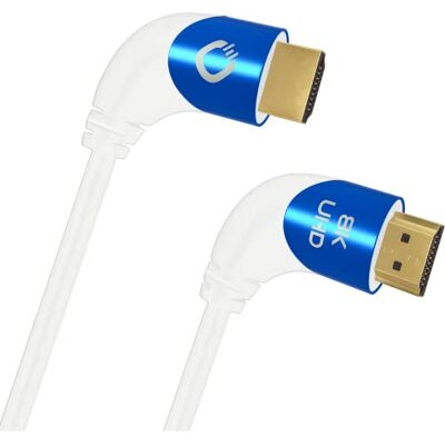 OEHLBACH Shape Magic 90 UHD HDMI 2.1 kabel 8K Ultra High Speed gecertificeerd 48Gbps (90° hoekstekker, OFC koper, 4K @ 120Hz, 8K @ 60Hz, eARC, dynamisch HDR) wit 3m OEHLBACH Shape Magic 90 UHD HDMI 2.1 kabel 8K Ultra High Speed gecertificeerd 48Gbps (90° hoekstekker, OFC koper, 4K @ 120Hz, 8K @ 60Hz, eARC, dynamisch HDR) wit 3m