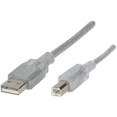 Renkforce USB 2.0 kabel USB A stekker, USB-B stekker, 1,80 m, transparant Renkforce USB 2.0 kabel USB A stekker, USB-B stekker, 1,80 m, transparant