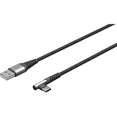 goobay 64656 USB C naar USB A-kabel, 90 graden, snel opladen, 60 W, 20 V, 480 Mbit/s, grijs, 1 m goobay 64656 USB C naar USB A-kabel, 90 graden, snel opladen, 60 W, 20 V, 480 Mbit/s, grijs, 1 m