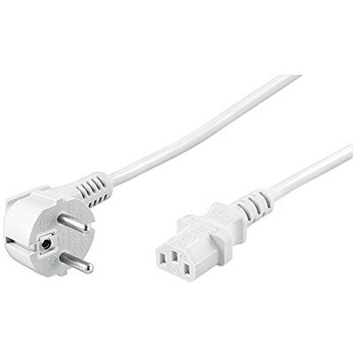 goobay Wentronic haaks netsnoer (Schuko volgens IEC 320 C13-standaard), 2 m, wit goobay Wentronic haaks netsnoer (Schuko volgens IEC 320 C13-standaard), 2 m, wit
