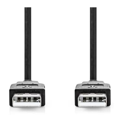 NEDIS USB kabel USB 2.0 USB-A stekker USB-A stekker 480 Mbps vernikkeld 3 m rond PVC zwart etiket NEDIS USB kabel USB 2.0 USB-A stekker USB-A stekker 480 Mbps vernikkeld 3 m rond PVC zwart etiket