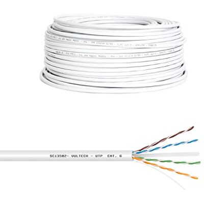 Vultech SC13502-50 LAN-streng categorie 6 UTP 50 meter 23AWG Ethernet-netwerkspoel 50m Cat6, 100 Ohm Vultech SC13502-50 LAN-streng categorie 6 UTP 50 meter 23AWG Ethernet-netwerkspoel 50m Cat6, 100 Ohm