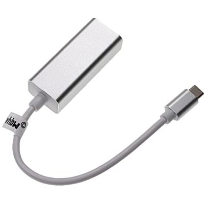 vhbw USB type C naar RJ45 adapter voor laptop, desktop-pc, ethernetadapter, zilver, wit vhbw USB type C naar RJ45 adapter voor laptop, desktop-pc, ethernetadapter, zilver, wit