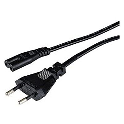 Hama Tweepolige netsnoer (kabellengte 1,50 m, eurostekker 8, voor het aansluiten van verschillende apparaten zoals gameconsoles, scheerapparaten) zwart Hama Tweepolige netsnoer (kabellengte 1,50 m, eurostekker 8, voor het aansluiten van verschillende apparaten zoals gameconsoles, scheerapparaten) zwart