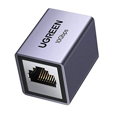 UGREEN RJ45 10Gbps Ethernet Koppeling RJ45 Vrouw naar Vrouw LAN Uitbreiding RJ45 Connector Netwerk Adapter Compatibel met Ethernet-kabel Cat 8 Cat 7 Cat 6 Cat 5 Cat 5e (Pack of 1) UGREEN RJ45 10Gbps Ethernet Koppeling RJ45 Vrouw naar Vrouw LAN Uitbreiding RJ45 Connector Netwerk Adapter Compatibel met Ethernet-kabel Cat 8 Cat 7 Cat 6 Cat 5 Cat 5e (Pack of 1)