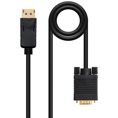 NANOCABLE NANO-CONVERSORKABEL DISPLAYPORT NAAR VGA DP/M VGA/M 1,0 m ZWART NANOCABLE NANO-CONVERSORKABEL DISPLAYPORT NAAR VGA DP/M VGA/M 1,0 m ZWART