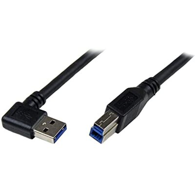 StarTech .com SuperSpeed A naar B haakse hoek kabel USB 3.0 stekker/stekker zwart (USB3SAB1MRA) StarTech .com SuperSpeed A naar B haakse hoek kabel USB 3.0 stekker/stekker zwart (USB3SAB1MRA)