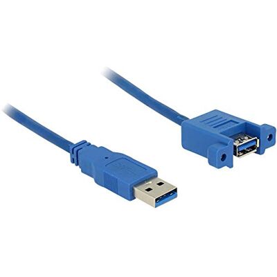 DeLOCK USB 3.2 Gen1 (USB 3.0) USB-A-stekker, USB-A-aansluiting, 1,00 m, blauw 85112 DeLOCK USB 3.2 Gen1 (USB 3.0) USB-A-stekker, USB-A-aansluiting, 1,00 m, blauw 85112