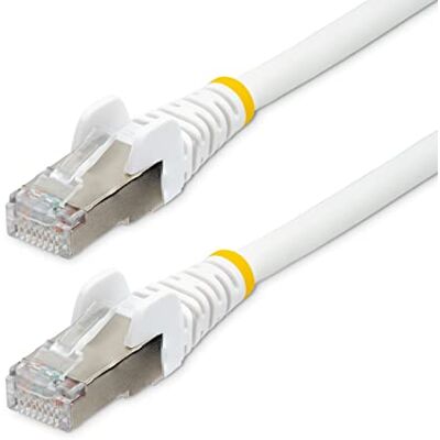StarTech . com CAT6a Ethernet-kabel, wit, Low Smoke Zero Halogen (LSZH), 10GbE 500MHz 100W PoE++ Snagless RJ-45 S/FTP netwerkpatchkabel met trekontlasting, ETL (NLWH-2M-CAT6A-PATCH) StarTech . com CAT6a Ethernet-kabel, wit, Low Smoke Zero Halogen (LSZH), 10GbE 500MHz 100W PoE++ Snagless RJ-45 S/FTP netwerkpatchkabel met trekontlasting, ETL (NLWH-2M-CAT6A-PATCH)