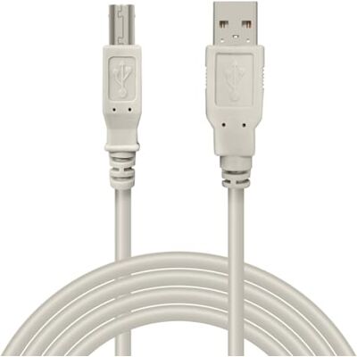 Waytex 11250 USB-kabel, 2,0 A-stekker naar B-stekker, 5 m, beige Waytex 11250 USB-kabel, 2,0 A-stekker naar B-stekker, 5 m, beige