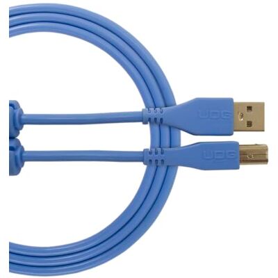 UDG U95001LB USB 2.0-kabel (A-B) geoptimaliseerde high-speed audio USB 2.0 A-stekker naar B-stekker blauw 1 m compatibel met elk USB A-B-apparaat UDG U95001LB USB 2.0-kabel (A-B) geoptimaliseerde high-speed audio USB 2.0 A-stekker naar B-stekker blauw 1 m compatibel met elk USB A-B-apparaat