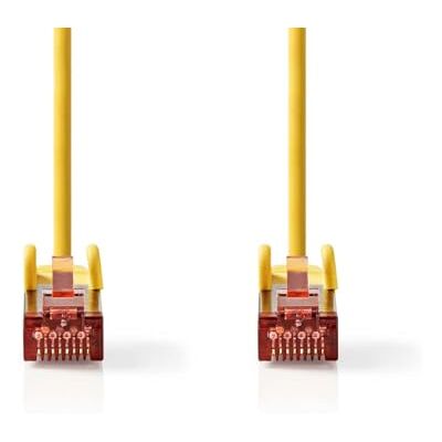 NEDIS Câble réseau CAT6 Fiche RJ45 Connecteur RJ45 S/FTP 2 m Rond LSZH Jaune Étiquette NEDIS Câble réseau CAT6 Fiche RJ45 Connecteur RJ45 S/FTP 2 m Rond LSZH Jaune Étiquette