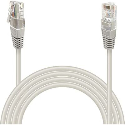 Waytex 31108 Ethernet-kabel, RJ45, Cat6, UTP, 1 Gbit/s, 250 MHz, compatibel met pc, switch, router, modem, netwerkversterker, gameconsoles, tv 3 m, grijs Waytex 31108 Ethernet-kabel, RJ45, Cat6, UTP, 1 Gbit/s, 250 MHz, compatibel met pc, switch, router, modem, netwerkversterker, gameconsoles, tv 3 m, grijs